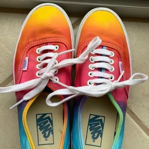 Tye dye rainbow vans